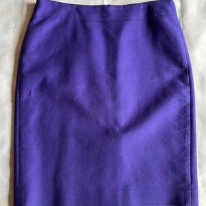 J.CREW No. 2 Pencil Skirt Purple Cotton Blend Knee Length Sz. 8 EUC